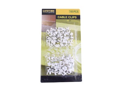 LifeTime Tools Cable Clips, 100 pack, White